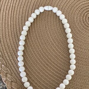 Elegant White Beaded Necklace